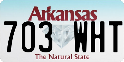 AR license plate 703WHT