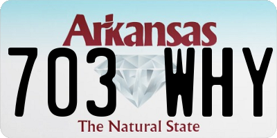AR license plate 703WHY