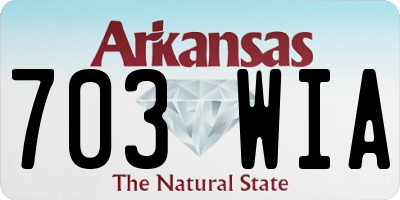 AR license plate 703WIA