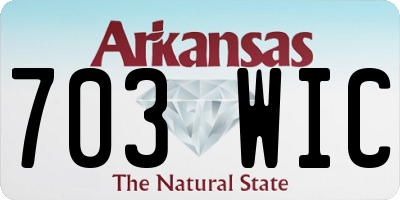 AR license plate 703WIC
