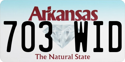 AR license plate 703WID