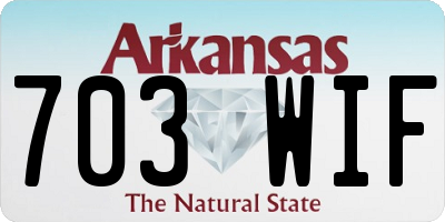AR license plate 703WIF