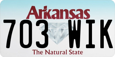 AR license plate 703WIK