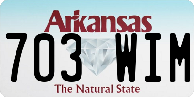 AR license plate 703WIM
