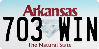 AR license plate 703WIN
