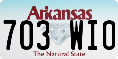 AR license plate 703WIO