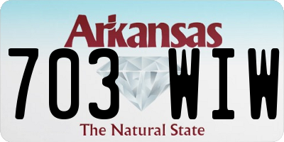 AR license plate 703WIW