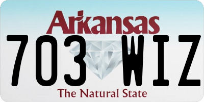 AR license plate 703WIZ