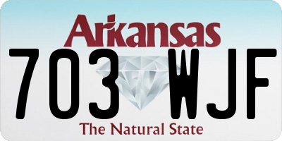 AR license plate 703WJF