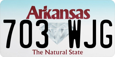 AR license plate 703WJG