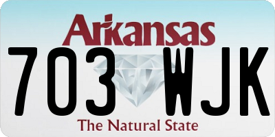 AR license plate 703WJK