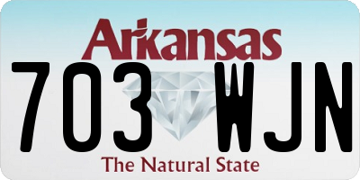 AR license plate 703WJN
