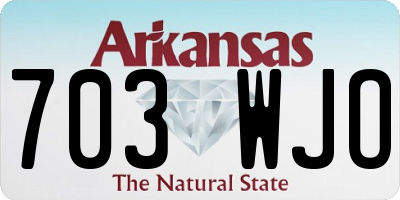 AR license plate 703WJO