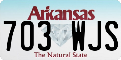 AR license plate 703WJS