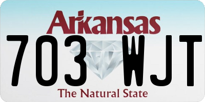 AR license plate 703WJT