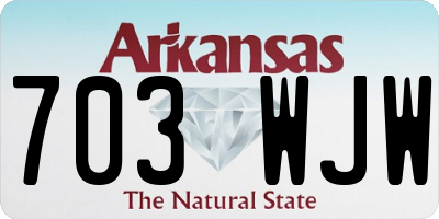 AR license plate 703WJW