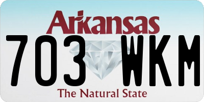 AR license plate 703WKM