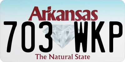 AR license plate 703WKP