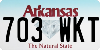 AR license plate 703WKT