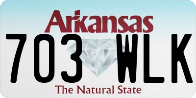 AR license plate 703WLK