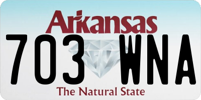 AR license plate 703WNA
