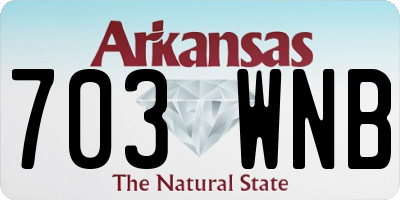 AR license plate 703WNB