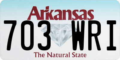 AR license plate 703WRI