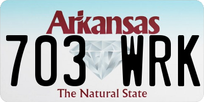 AR license plate 703WRK