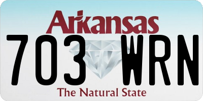 AR license plate 703WRN