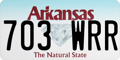 AR license plate 703WRR