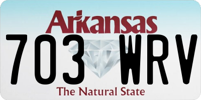 AR license plate 703WRV