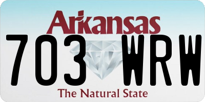 AR license plate 703WRW