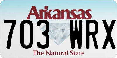 AR license plate 703WRX