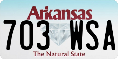 AR license plate 703WSA