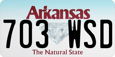 AR license plate 703WSD