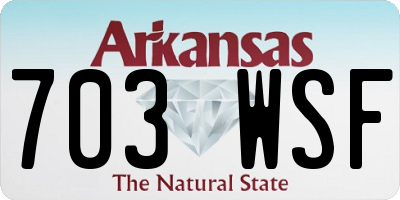 AR license plate 703WSF