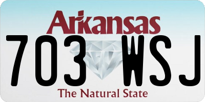 AR license plate 703WSJ