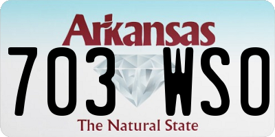 AR license plate 703WSO