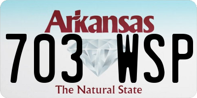 AR license plate 703WSP