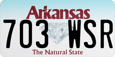 AR license plate 703WSR