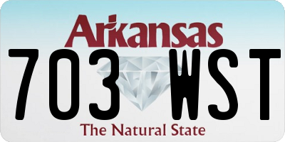 AR license plate 703WST