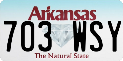 AR license plate 703WSY