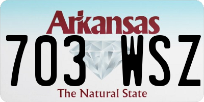 AR license plate 703WSZ