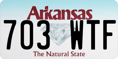 AR license plate 703WTF