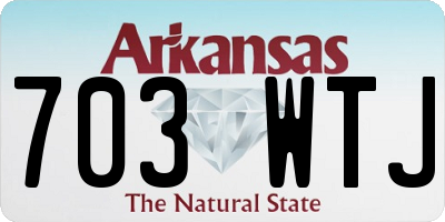AR license plate 703WTJ