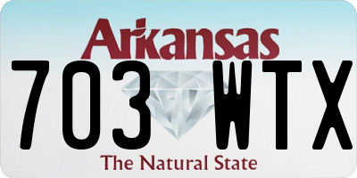 AR license plate 703WTX