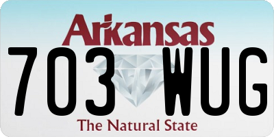 AR license plate 703WUG