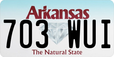 AR license plate 703WUI