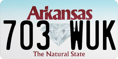 AR license plate 703WUK