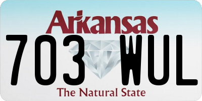 AR license plate 703WUL